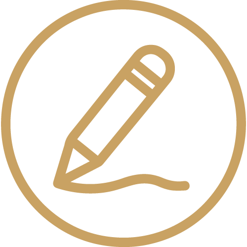 custom penned content icon