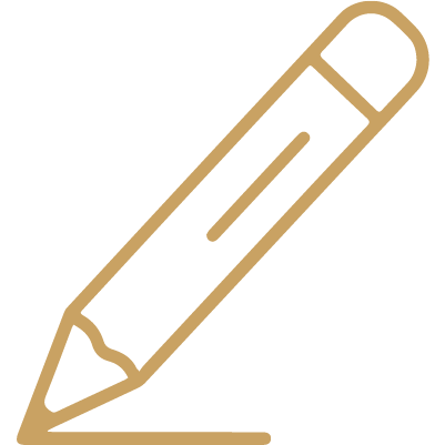 Penned content with a strategic approach icon